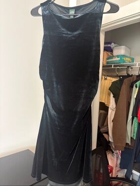 wild fable Black Velvet Sleeveless Dress